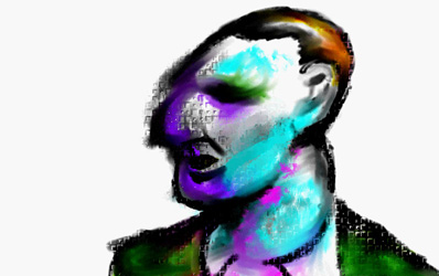 blue face