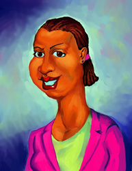 woman in pink